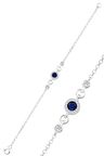 Gümüş safir ve zirkon taşlı bileklik SGTL12321SAFIR