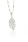 Gümüş telkari Yaprak modeli ve singapur zincir kolye