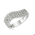 Gümüş Yarım Tur Kadın Yüzük