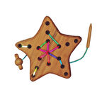 İp Geçirme Örme Oyunu Ahşap Yıldız