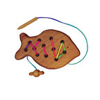 İp Geçirme Örme Oyunu Ahşap Balık