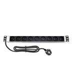 AMP CONNECT 19"1U 9'lu Fransız UPS Direkt Bağlantılı Kabinet Grup Prizi (PDU)-16A 