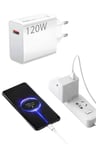 Type C Yüksek Hızlı Şarj Aleti Beyaz 120W Ultra Uzun Ömürlü