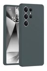 Newface Samsung Galaxy S25 Ultra Kılıf Nano İçi Kadife Silikon - Koyu Yeşil