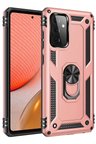 Newface Samsung Galaxy A72 Kılıf Sofya Yüzüklü Silikon Kapak - Rose