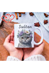 Kişiye Özel İsimli ve Kedi Temalı Kupa Bardak - Size Özel Hediye
