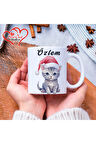 Kişiye Özel İsimli ve Kedi Temalı Kupa Bardak - Size Özel Hediye