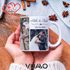 Kişiye Özel İsimli 9 Fotoğraflı Kolaj Kupa Bardak - İsme Özel Kişiselleştirilmiş Hediye Kupa Bardağı