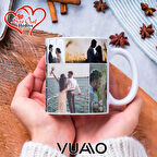 Kişiye Özel İsimli 10 Fotoğraflı Kolaj Kupa Bardak, İsme Özel Kişiselleştirilmiş Hediye Kupa Bardağı