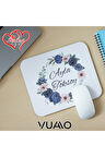 Kişiye Özel İsimli Desenli Mouse Pad 21x17 cm, Kaymaz Taban - Baskılı Mousepad