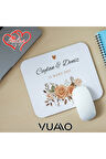 Kişiye Özel İsimli Desenli Mouse Pad 21x17 cm, Kaymaz Taban - Baskılı Mousepad