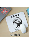 Kişiye Özel İsimli ve Kartal Temalı Mouse Pad 21x17 cm, Kaymaz Taban - Baskılı Mousepad