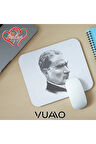 Kişiye Özel İsimli ve Mustafa Kemal Atatürk Temalı İmzalı Mouse Pad 21x17 cm - Baskılı Mousepad