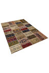 El Yapımı Patchwork Benzersiz Halı 160 x 230 cm 6334