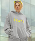 Shape(Şekil) ön ve arka ayıcık kadın baskılı sweatshirt 