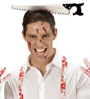 Kafaya Saplanmış Halloween Kanlı Testere Şaka Tacı