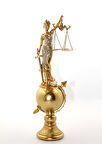 Polyester Dünya Küre Üzerinde Adalet Biblosu Model 2