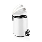 SİLİWAX 3 LT ELİT BEYAZ ÇÖP KOVASI - YAVAŞ KAPANIR