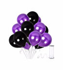 25 Adet Siyah, 25 Adet Mor Balon