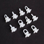 Leyloş Perde Düğmesi 10 Adet Dikdörtgen Tabanlı