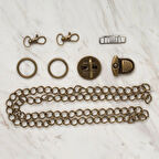 Leyloş Çanta Aksesuar Seti Bronz