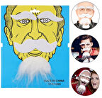 Beyaz Renk Kendinden Yapışkanlı Takma Sakal Bıyık Ve Kaş Seti