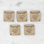 Leyloş Crafts Elemeği Deri Arma 5 Adet - 1569