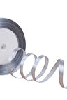 Saten Kurdele 3 Cm 10 Metre Gri