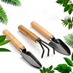 Mini Ahşap Hobi Bahçe Seti 3 Adet