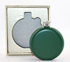 Paslanmaz Çelik Yuvarlak Matara 5 Oz Yeşil Renk