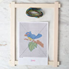 Leyloş Etamin İşleme Panosu Kiti Kuş - Kod:236