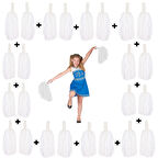 12 Çift Beyaz Gösteri Ponponu (24 Adet)