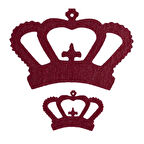 Leyloş 10 Lu Bordo Taç Keçe Motifler - Fs314-m14