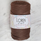 Leyloş Polyester Soft Macrame Kahverengi El Örgü İpi - Lm032 - 34438