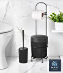 Kovalı Tuvalet Kağıtlığı, Çöp Kovalı Tuvalet Kağıdı Askısı ve Tuvalet Fırça Seti