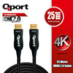  25 Metre Q-HDMI253 2.0V 4K 60Hz Altın Uçlu HDMI Kablo