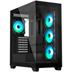 BitFenix CETO 500, 750W 80+ Bronz, Tempered Glass, ARGB, ATX, Akvaryum GAMING KASA