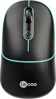  WS210 BLUETOOTH / WIRELESS 1600 DPI SİYAH MOUSE 2.4 GHZ / ŞARJLI