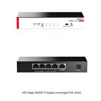 H3C Magic BS205T-P, 5 Port, GigaBit, 4 Port PoE, 57W, +1 Port GigaBit Uplink, Metal Kasa, Yönetilemez, Masaüstü Switch