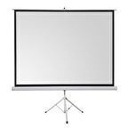  TPP-180, 180x180, TRIPOD, PROJEKSİYON PERDESİ, Arkası Siyah Fonlu, Taşınabilir Ayaklı Model