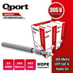 Q-CAT6Y 305 METRE 23AWG GRI CAT6 UTP PE KABLO