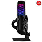 ASUS ROG CARNYX PROFESYONEL KARDİOİD KONDENSER OYUN MİKROFONU STÜDYO KALİTESİNDE 25 MM KONDENSER KAPSÜL 192 kHz / 24-bit ÖRNEKLEME HIZI YÜKSEK GEÇİŞ FİLTRESİ DAHİLİ POP FİLTRESİ AURA SYNC RGB PROFESYONEL YAYINCI MİKROFONU