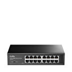  GS1016 16 Port 10/100/1000Mbps VLAN&Extend Mode 8" Rock-Mount Çelik Gigabit Ethernet Switch
