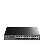 GS1024 24Port 10/100/1000Mbps VLAN&Extend Mode 11" Rock-Mount Çelik Gigabit Ethernet Switch