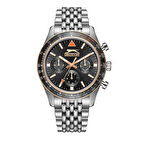 Slazenger SL.09.2417.2.02 Erkek Kol Saati | 44 mm Kurşun Kadran, Çelik Kasa, Kronograf