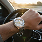 Slazenger SL.09.2482.2.04 Erkek Kol Saati | Sarı Detaylı 44 mm Çelik Güç ve Fonksiyonellik