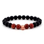 YILDIZ TAŞI ve MAT ONİKS KURUKAFA BİLEKLİK B609