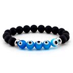 NAZAR BONCUKLU MAT ONİKS TAŞ KADIN BİLEKLİK B821