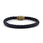 SİYAH DERİ BRONZ MIKNATIS ERKEK BİLEKLİK BT231