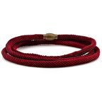 ÜÇ SIRA SARMA MANYETİK KLİPS BORDO RENK ERKEK BİLEKLİK BT466